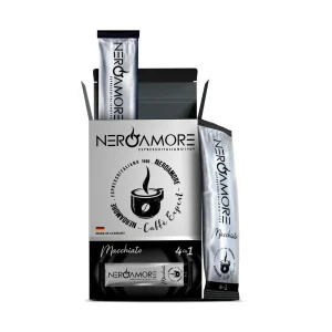 قهوه فوری ماکیاتو نرو آمور NERO AMORE بسته 10 عددی